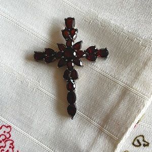 Red garnet cross